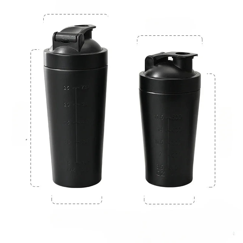 Stainless Steel Protein Shaker Bottle & Steel Ball