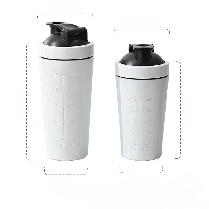 Stainless Steel Protein Shaker Bottle & Steel Ball